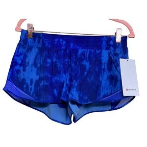 LULULEMON Hotty Hot Short II LR 2.5" Game Day Blue Multi/Blazer Blue Women’s 10